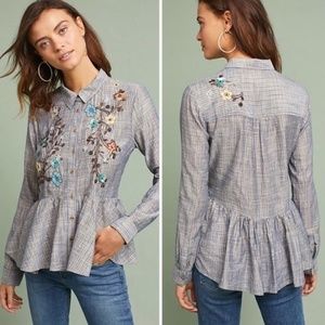 HD in Paris | Anthropologie Chambray Sequin Blouse